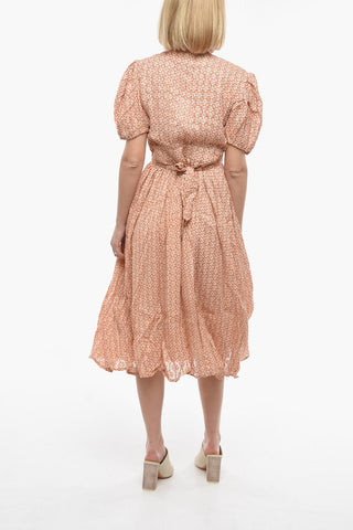 All Over Love Printed ANTON Wrap Dress with Flared Hem