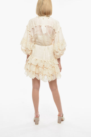 Tiered LYRE Dress with Sangallo Trimmings