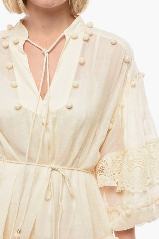 Tiered LYRE Dress with Sangallo Trimmings