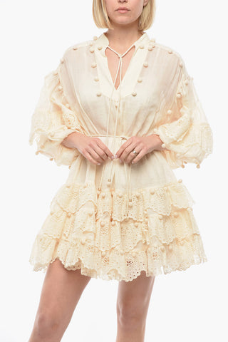 Tiered LYRE Dress with Sangallo Trimmings