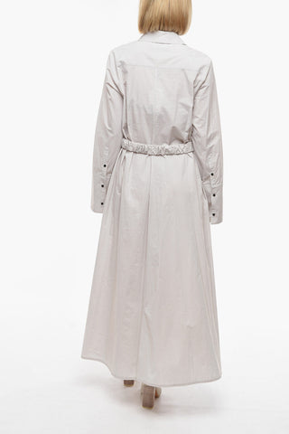 Awning Striped KELLY Maxi A-Line ShirtDress with Removable Belt