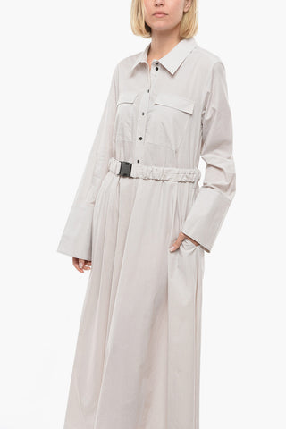 Awning Striped KELLY Maxi A-Line ShirtDress with Removable Belt