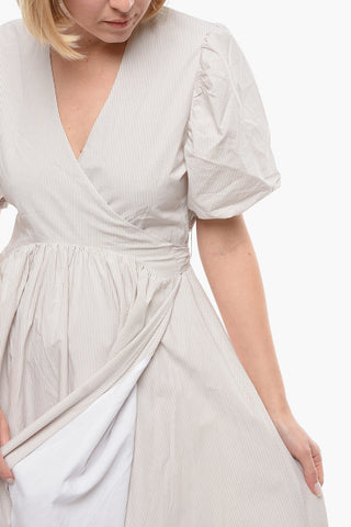 Vestito LOLA a Righe con Scollatura sulla Schiena e Dettaglio Fiocco