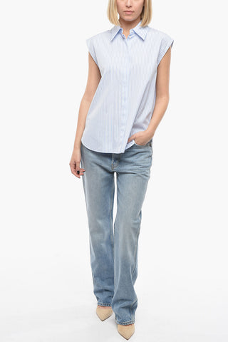 COLLECTION Sleeveless Pinstripe Shirt