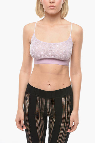 Top Bralette in Pizzo Floreale Trasparente