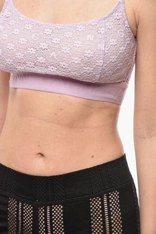 Top Bralette in Pizzo Floreale Trasparente