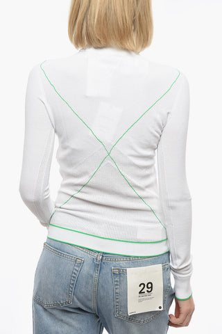 Technical Knit Turtleneck Sweather with Logoed Embroidery