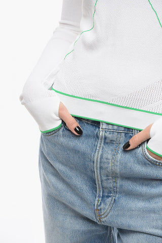Technical Knit Turtleneck Sweather with Logoed Embroidery