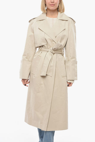Organic Cotton Double Breasted Overcoat with Belt