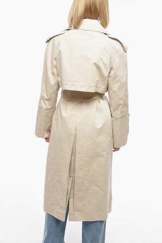 Organic Cotton Double Breasted Overcoat with Belt