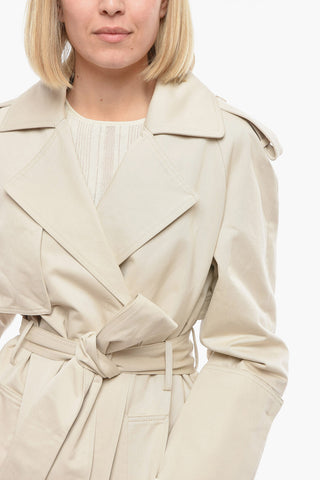Organic Cotton Double Breasted Overcoat with Belt