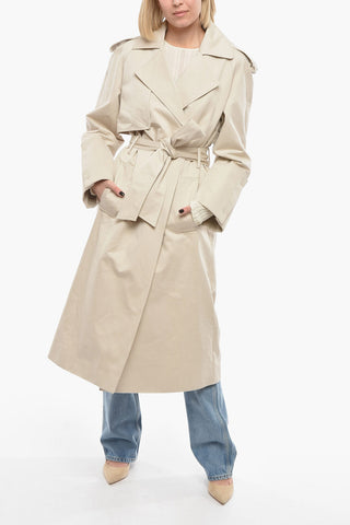 Organic Cotton Double Breasted Overcoat with Belt