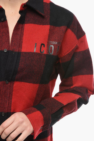 ICON Plaid Check Wool Flannel Shirt