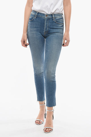 Frayed Bottom Skinny Fit Stretch Denims