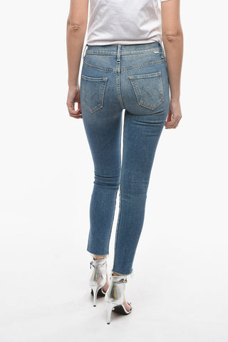 Frayed Bottom Skinny Fit Stretch Denims