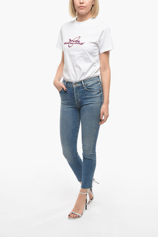 Frayed Bottom Skinny Fit Stretch Denims