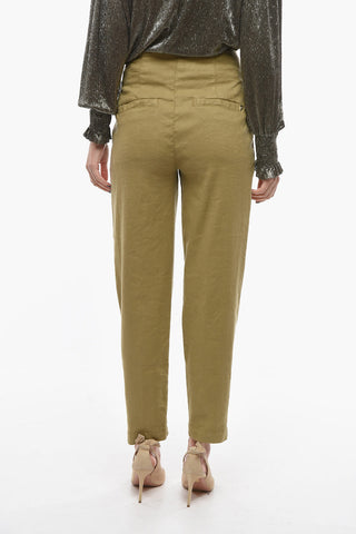 Single Pleated Linen Blend NORA Pants