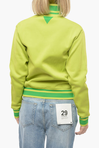 Lightweight Technical Knit Zipped Sweatshirt with Standing Collar