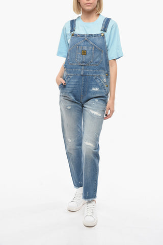 Salopette WASHINGTON in Denim con Bottoni Logati e Dorati