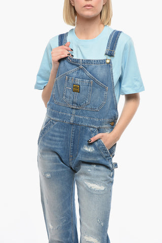 Salopette WASHINGTON in Denim con Bottoni Logati e Dorati