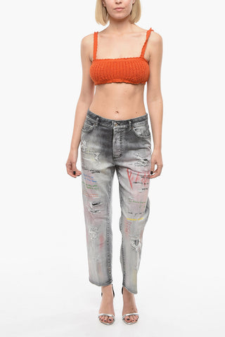 Medium Crotch BOSTON Distressed Denims 21cm