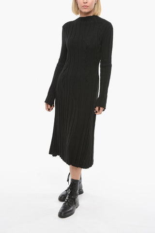 Long-sleeved Knitted Aran Maxidress