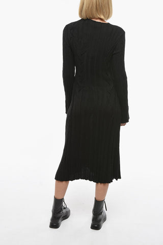 Long-sleeved Knitted Aran Maxidress