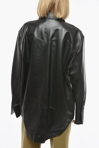 Double Breast Pocket Leather PATRAS Overshirt
