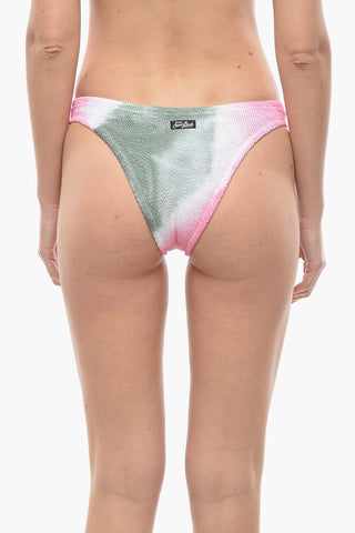 Tie-Dye Effect Crinkled Bikini