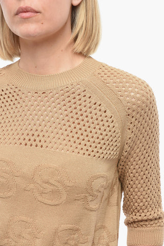 Maglia girocollo con Dettaglio Mesh