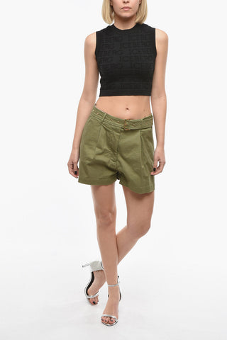 MICHAEL Cotton Shorts with Belt