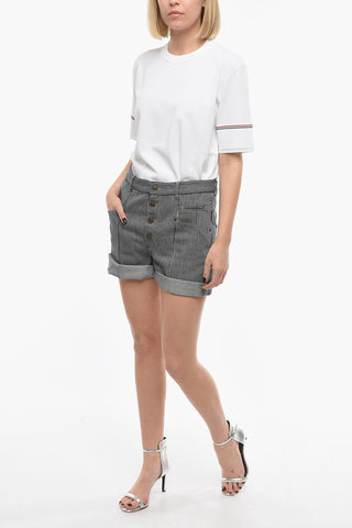 Striped Patterned NADIA Shorts with Turn-up Cuffs