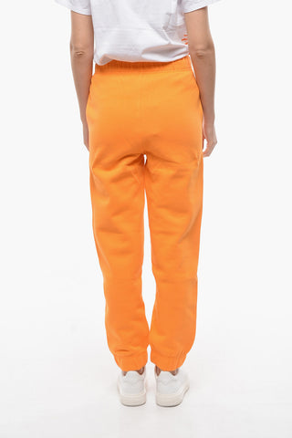 Fleeced Cotton Joggers with Embroidered Logo
