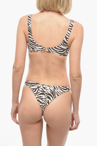 Costume da Bagno Bikini ROCKY a Motivo Animalier e Taglio Alto
