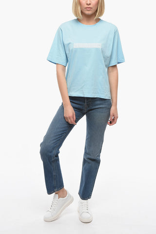 BIRGER CHRISTENSEN Crew-neck ASTER T-Shirt with Front Embroidery