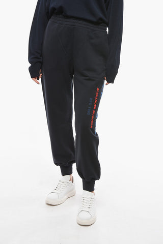 Joggers in Cotone Garzato con Stampa Logo Multicolor
