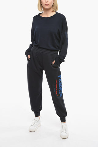 Joggers in Cotone Garzato con Stampa Logo Multicolor