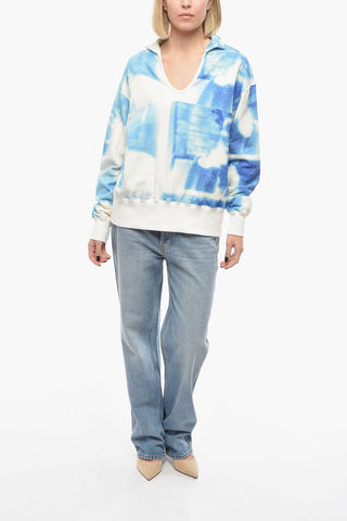 Tie Dye Effect CYANOTYPES SKIPPER Sweatshirt
