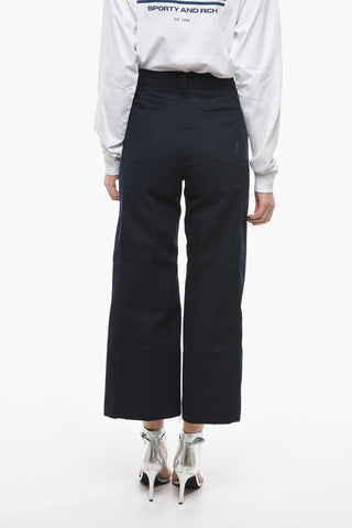 Mid-Waist 4 Pockets CONCORDE Pants with Silver Buttons