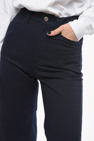 Mid-Waist 4 Pockets CONCORDE Pants with Silver Buttons