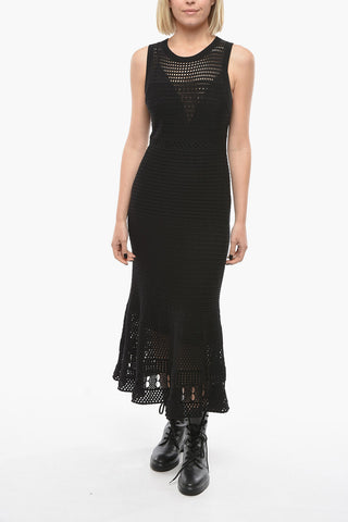 Silk Blend POINTELLE Crochet Tank Dress