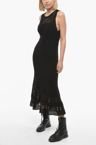 Silk Blend POINTELLE Crochet Tank Dress