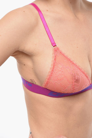 Reggiseno a Triangolo in Pizzo con Banda Logata