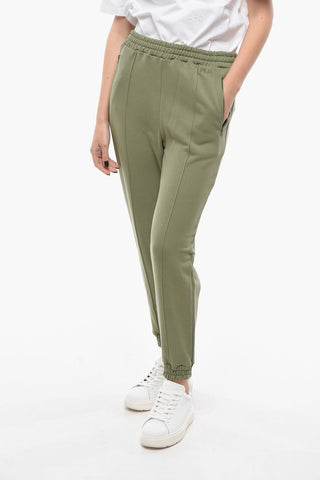 Brushed Cotton Sweatpants with Zipped Pocket