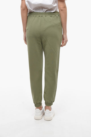 Brushed Cotton Sweatpants with Zipped Pocket