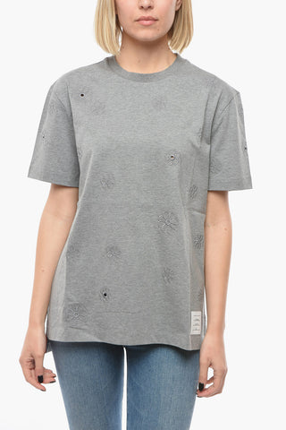Jersey Relaxed-fit T-shirt with Broderie Anglaise