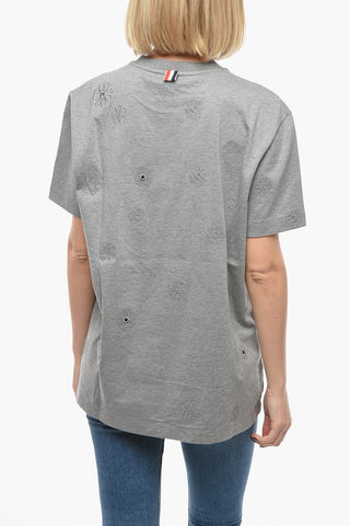Jersey Relaxed-fit T-shirt with Broderie Anglaise