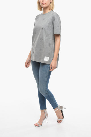 Jersey Relaxed-fit T-shirt with Broderie Anglaise