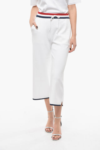Joggers Crop a Gamba Diritta con Fantasia a Righe