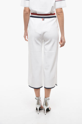 Joggers Crop a Gamba Diritta con Fantasia a Righe
